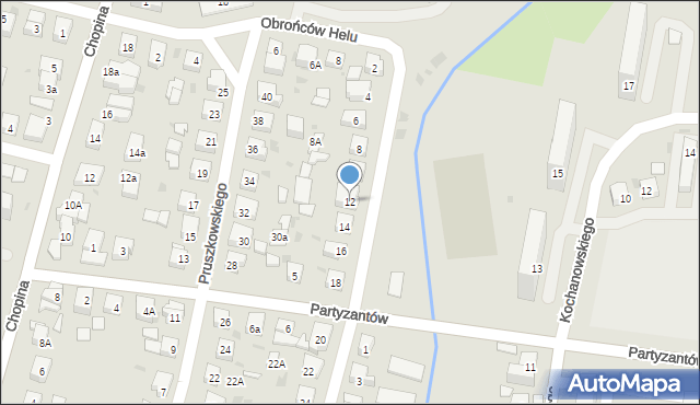 Wejherowo, Panek Stanisławy i Kazimiery, 12, mapa Wejherowo