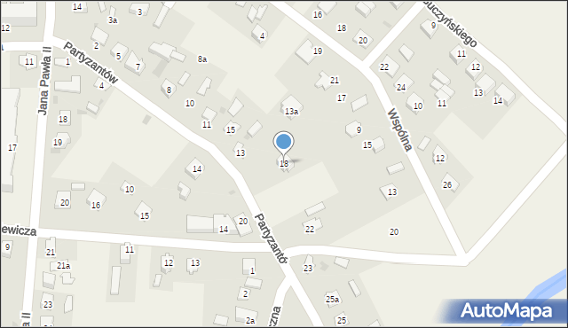 Werbkowice, Partyzantów, 18, mapa Werbkowice