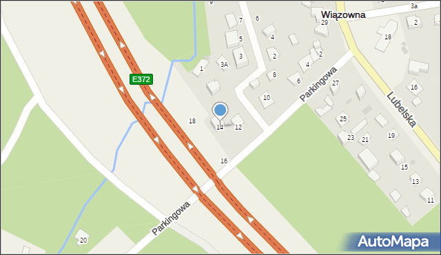 Wiązowna, Parkingowa, 14, mapa Wiązowna