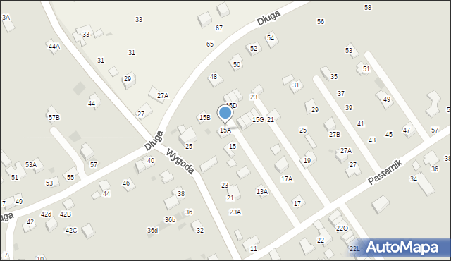 Wieliczka, Pasternik, 15A, mapa Wieliczka