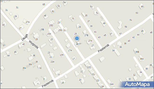 Wieliczka, Pasternik, 19, mapa Wieliczka