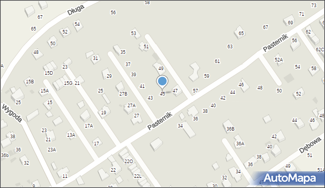 Wieliczka, Pasternik, 45, mapa Wieliczka