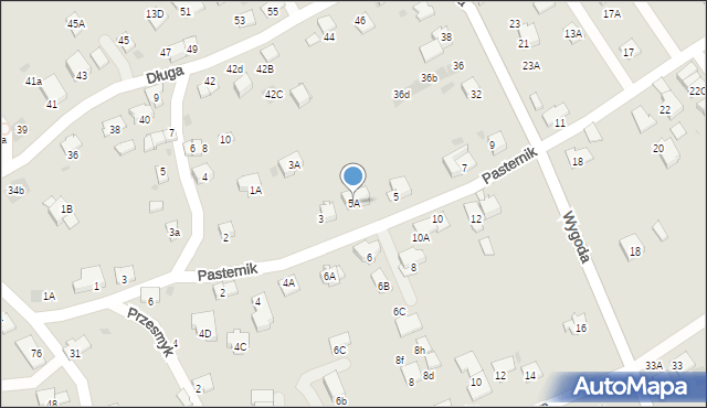 Wieliczka, Pasternik, 5A, mapa Wieliczka