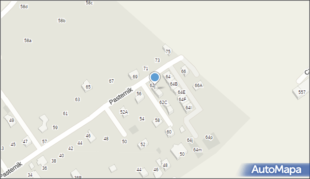 Wieliczka, Pasternik, 62A, mapa Wieliczka
