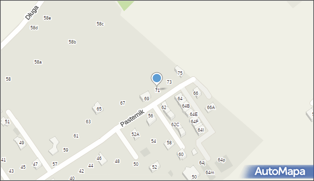 Wieliczka, Pasternik, 71, mapa Wieliczka