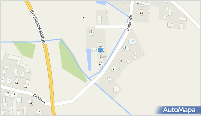 Wieniawa, Parkowa, 1, mapa Wieniawa