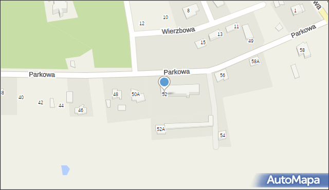 Wieniec, Parkowa, 52, mapa Wieniec