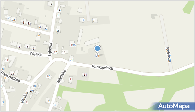 Wierzbna, Pankowicka, 23, mapa Wierzbna