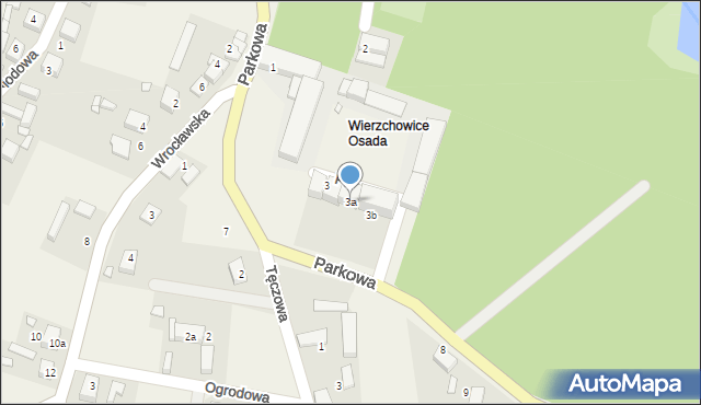 Wierzchowice, Parkowa, 3a, mapa Wierzchowice