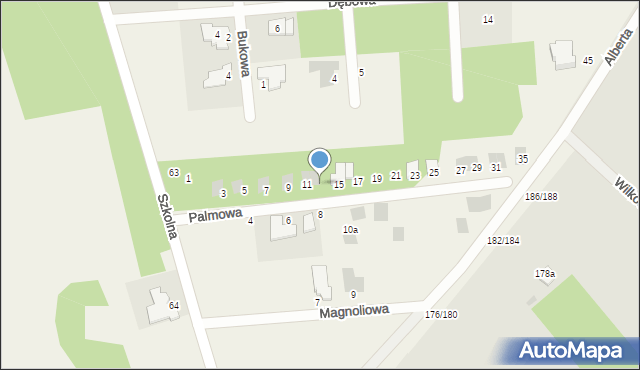 Wierzchowisko, Palmowa, 13, mapa Wierzchowisko