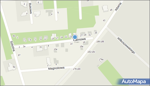 Wierzchowisko, Palmowa, 14a, mapa Wierzchowisko