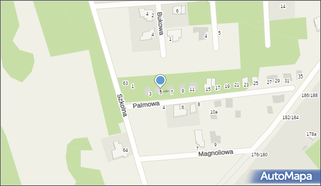 Wierzchowisko, Palmowa, 5, mapa Wierzchowisko