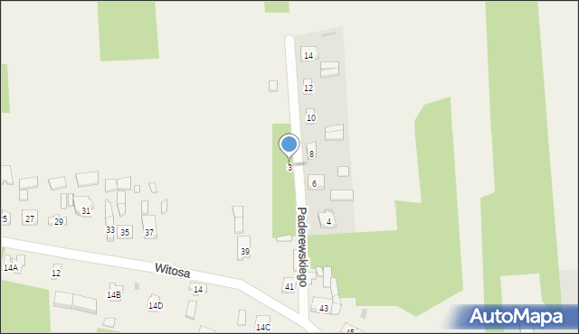 Wiewiórczyn, Paderewskiego Ignacego Jana, 3, mapa Wiewiórczyn