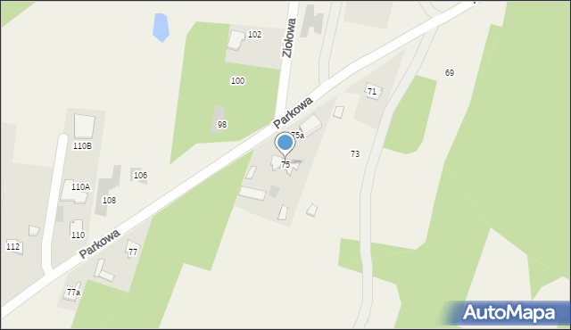 Wiktorów, Parkowa, 75, mapa Wiktorów