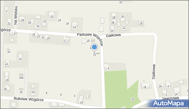 Wilczkowice, Parkowe Wzgórze, 11, mapa Wilczkowice