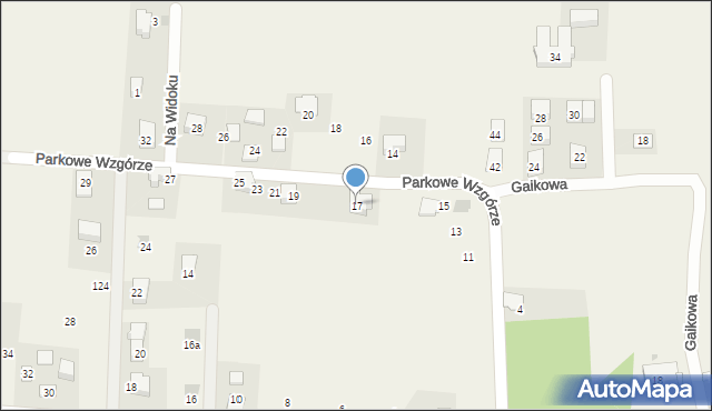 Wilczkowice, Parkowe Wzgórze, 17, mapa Wilczkowice