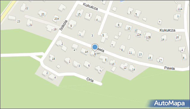 Wilkanowo, Pawia, 6, mapa Wilkanowo