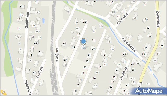 Wilkowice, Pasieczna, 17b, mapa Wilkowice