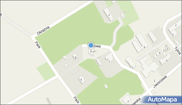 Wilkowice, Park, 7, mapa Wilkowice
