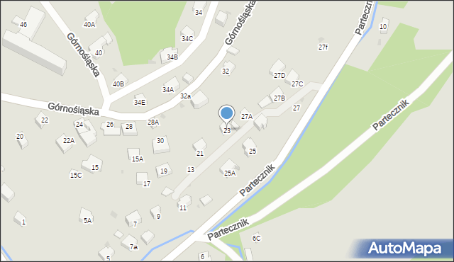 Wisła, Partecznik, 23, mapa Wisła