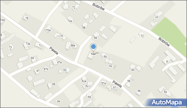 Wisła Mała, Pawia, 64a, mapa Wisła Mała