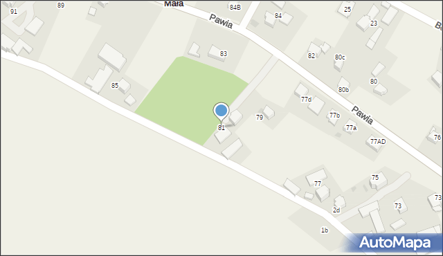 Wisła Mała, Pawia, 81, mapa Wisła Mała