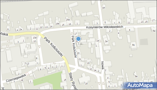 Witkowo, Park Kościuszki Tadeusza, gen., 19, mapa Witkowo