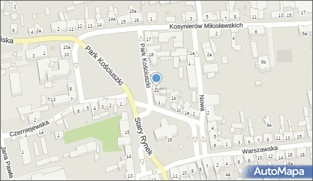 Witkowo, Park Kościuszki Tadeusza, gen., 21, mapa Witkowo