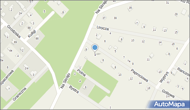 Władysławów, Paprociowa, 4, mapa Władysławów