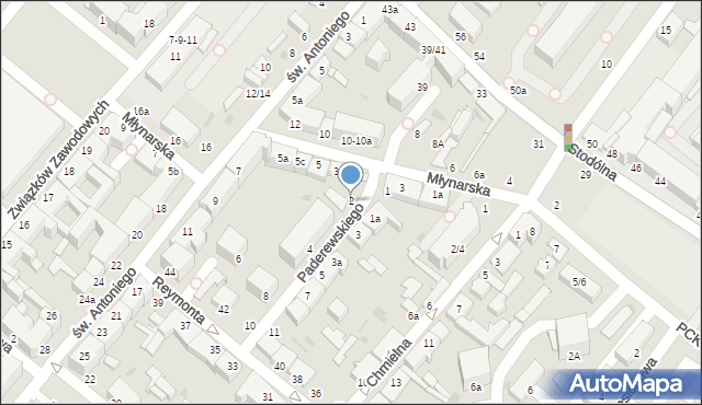 Włocławek, Paderewskiego Ignacego Jana, 2, mapa Włocławka