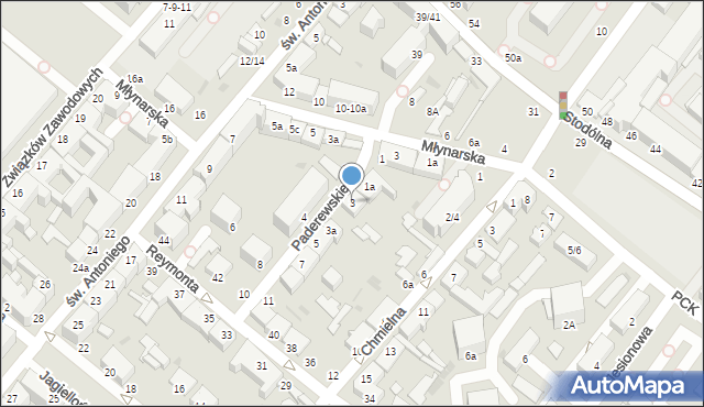 Włocławek, Paderewskiego Ignacego Jana, 3, mapa Włocławka