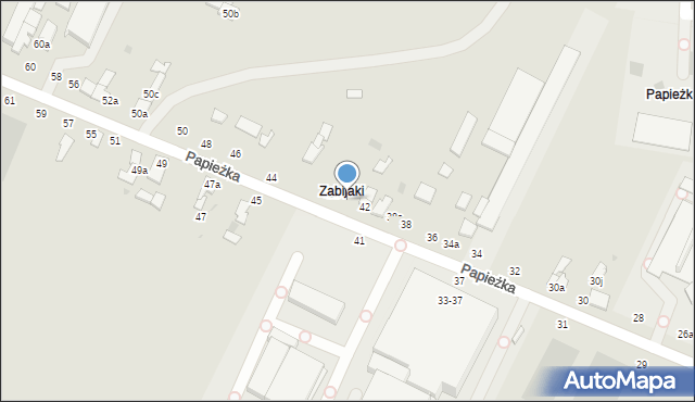 Włocławek, Papieżka, 42a, mapa Włocławka