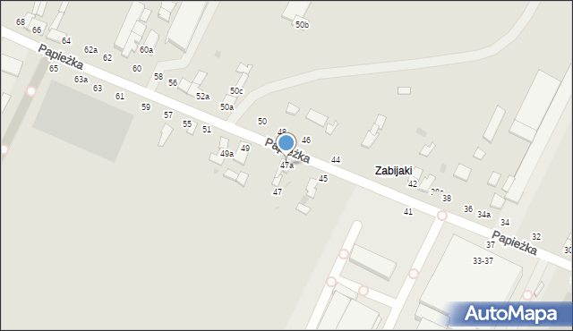Włocławek, Papieżka, 47a, mapa Włocławka