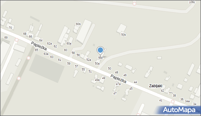 Włocławek, Papieżka, 50c, mapa Włocławka