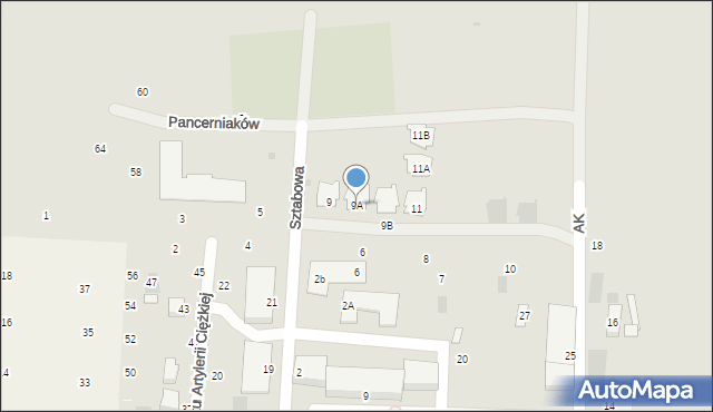 Włodawa, Pancerniaków, 9A, mapa Włodawa
