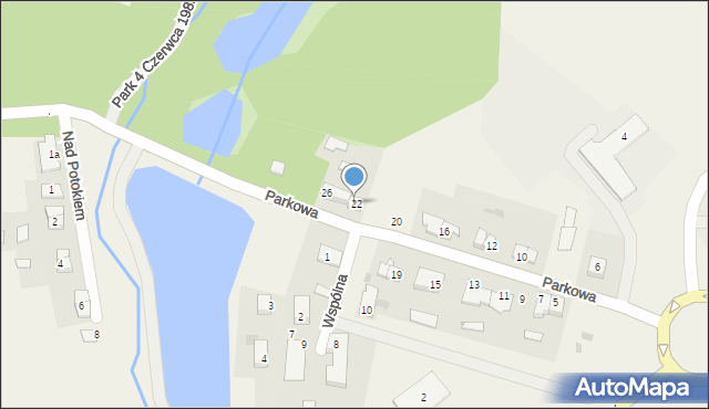 Wojanowo, Parkowa, 24, mapa Wojanowo