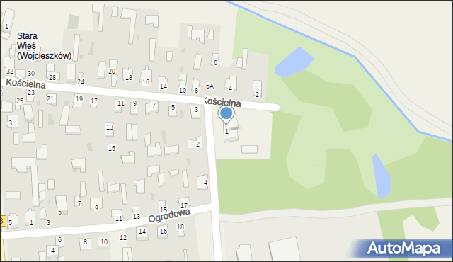 Wojcieszków, Parkowa, 1, mapa Wojcieszków