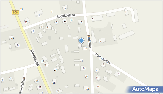 Wojcieszków, Parkowa, 10A, mapa Wojcieszków