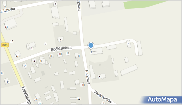 Wojcieszków, Parkowa, 3, mapa Wojcieszków