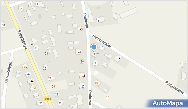 Wojcieszków, Parkowa, 9, mapa Wojcieszków