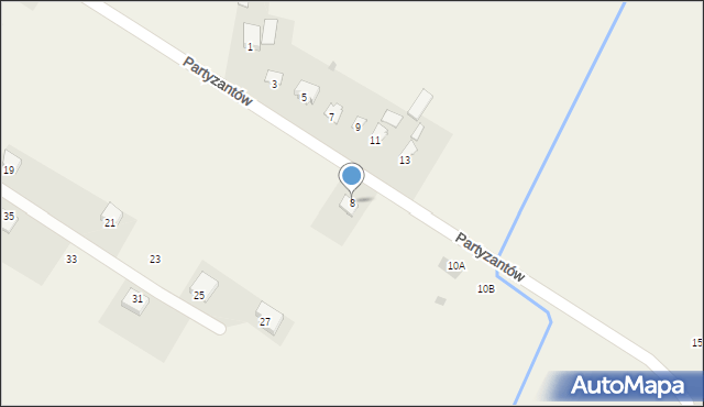 Wojcieszków, Partyzantów, 8, mapa Wojcieszków