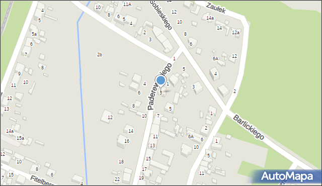 Wojkowice, Paderewskiego Ignacego Jana, 3, mapa Wojkowice