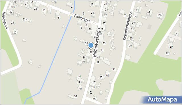 Wojkowice, Paderewskiego Ignacego Jana, 36, mapa Wojkowice