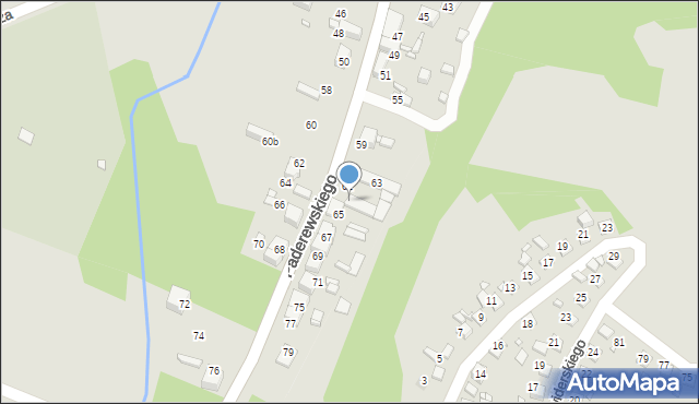 Wojkowice, Paderewskiego Ignacego Jana, 63a, mapa Wojkowice