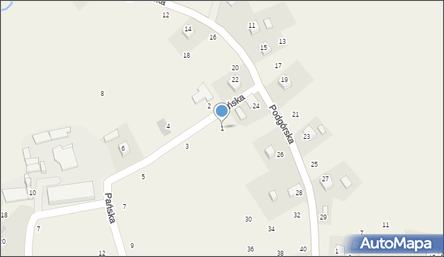 Wola Filipowska, Pańska, 1, mapa Wola Filipowska