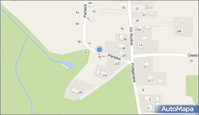 Wola Filipowska, Pańska, 72, mapa Wola Filipowska