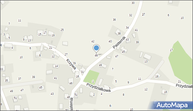 Wola Filipowska, Pasternik, 44, mapa Wola Filipowska