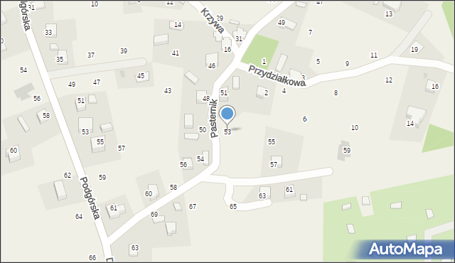 Wola Filipowska, Pasternik, 53, mapa Wola Filipowska