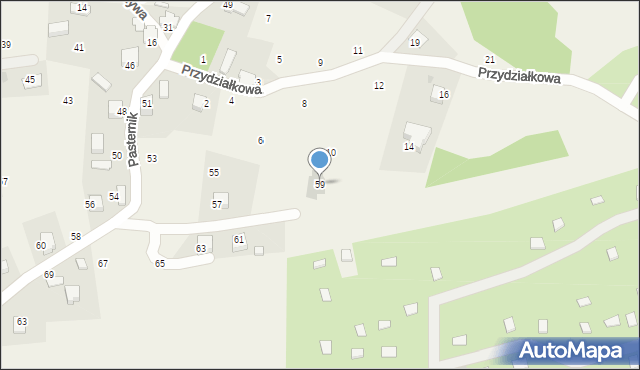 Wola Filipowska, Pasternik, 59, mapa Wola Filipowska