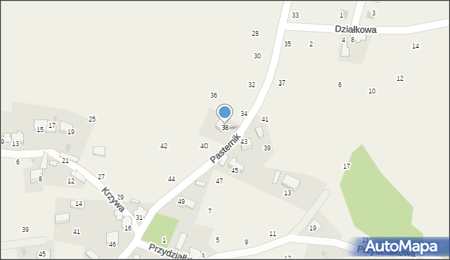 Wola Filipowska, Pasternik, 843, mapa Wola Filipowska